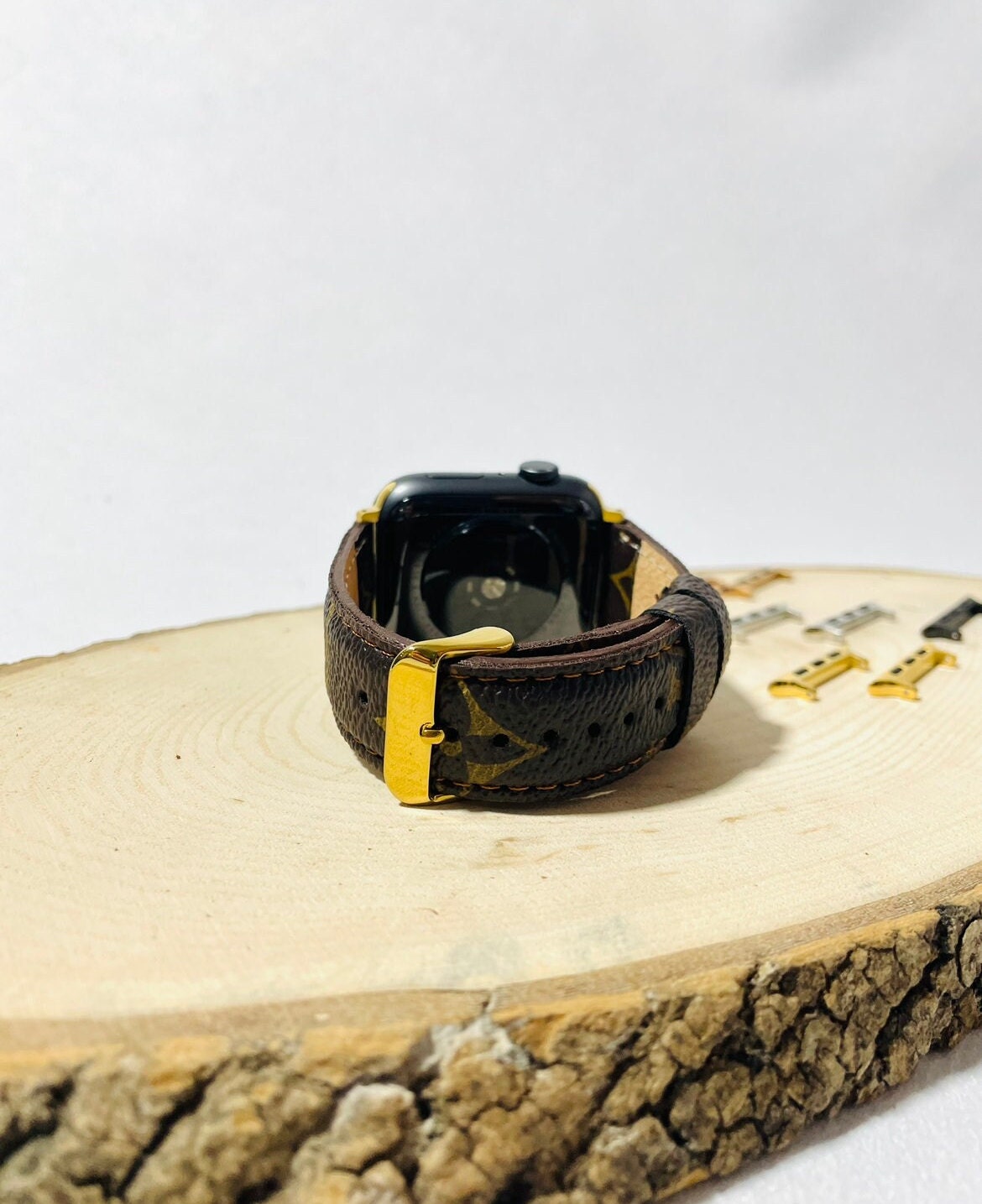 The Smart Minimalist - Upcycled LV Apple Watch Band 38-44mm