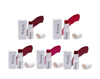 SaGrah Beauty Blush Stick 5 Pack - Ligero - Uso durante todo el día Maquillaje de fácil aplicación Multi Stick para ojos, labios y mejillas