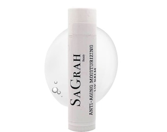 SaGrah Beauty Lip Balm – Lip Mask - Original Beeswax with Vitamin E &and Peppermint Oil - Natural Moisturizer for Cracked and Dry Lips