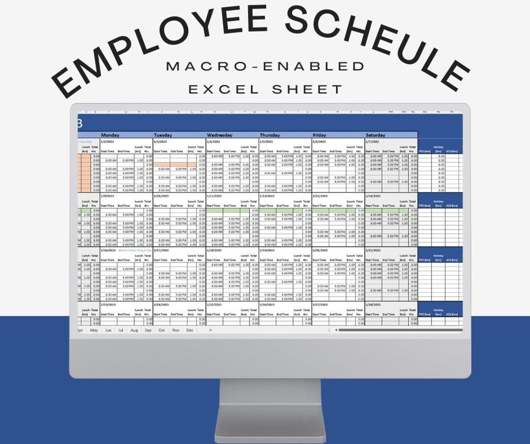 2024, 2025, & 2026 Employee Scheduler Bundle Etsy