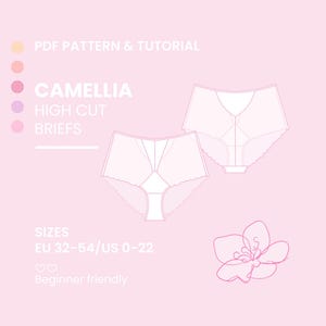 High Cut Briefs Sewing Pattern with Tutorial, Panty Sewing Pattern, Panty Sewing Tutorial, Lingerie Sewing Pattern, DIY Panty, Panty Sewing