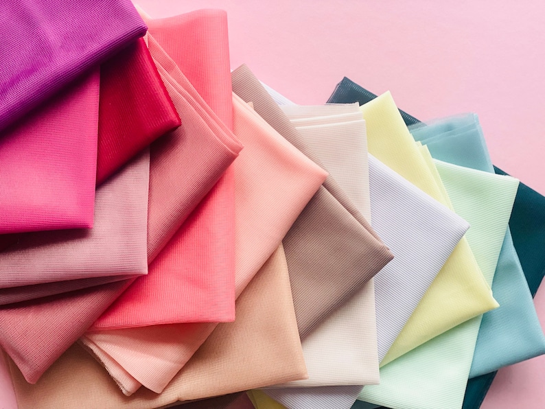 Colorful GRAB BAG of Bra Lining, Marquisette, Bra Fabric, Bra Lining