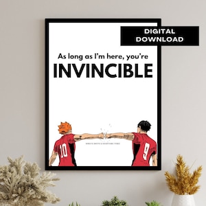 Anime Manga Poster _ Minimalist Anime Poster _ Minimalist Poster _ Anime Quotes _ Sports Quotes_Invincible