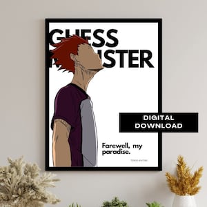 Anime Manga Poster _ Minimalist Anime Poster _ Minimalist Poster _ Anime Quotes _ Sports Quotes_Volleyball