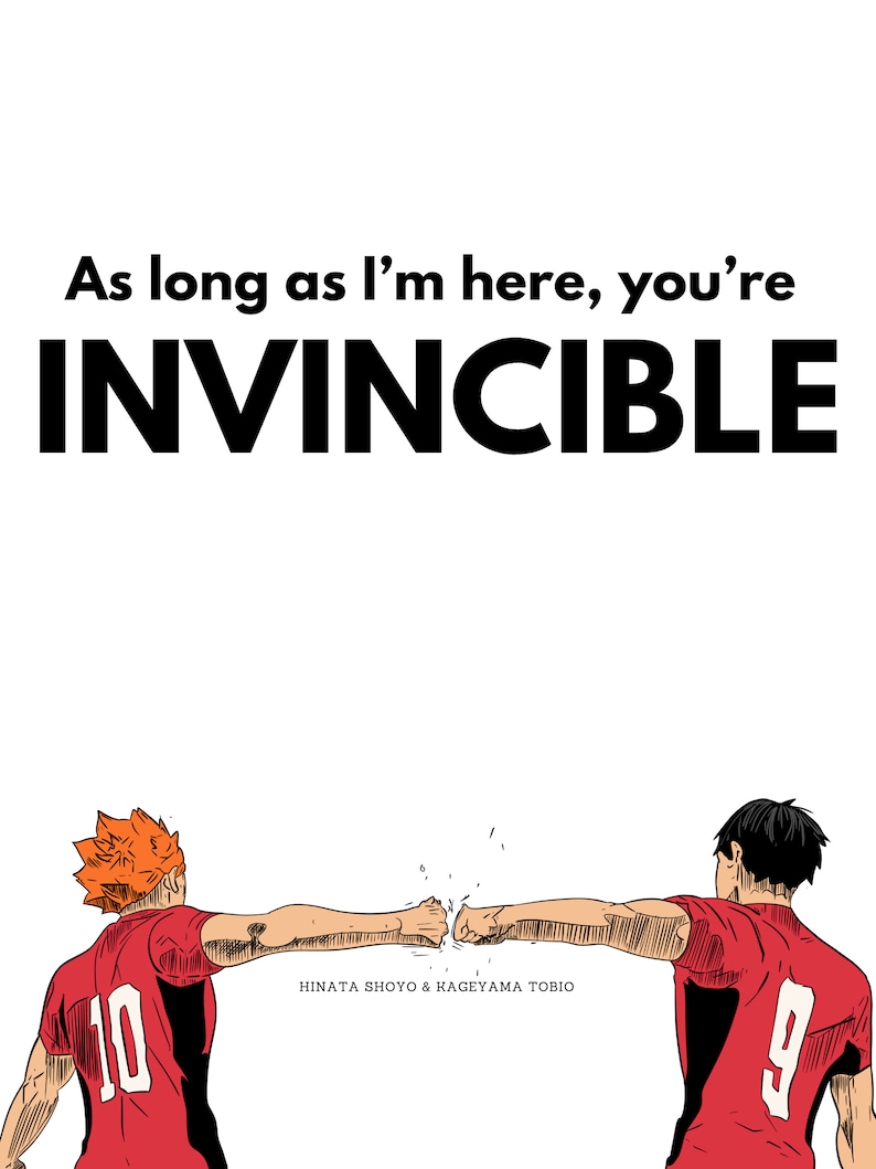 Invincible Anime Poster | Minimalist Sports Quotes (digital Download ...
