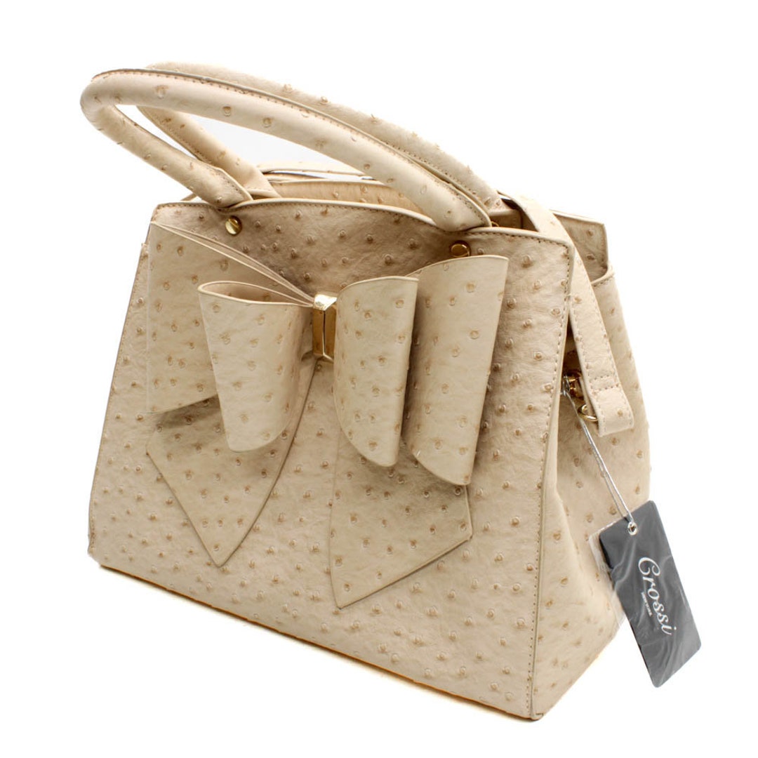 Crossi New York Bow Purse Lt Beige Shoulder Crossbody - Etsy