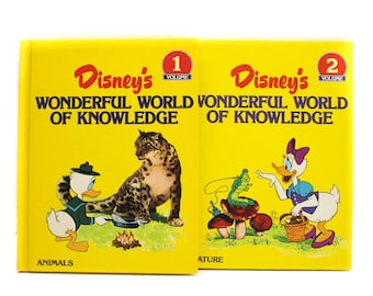 Vintage Disney Book Collection - Wonderful World of Knowledge