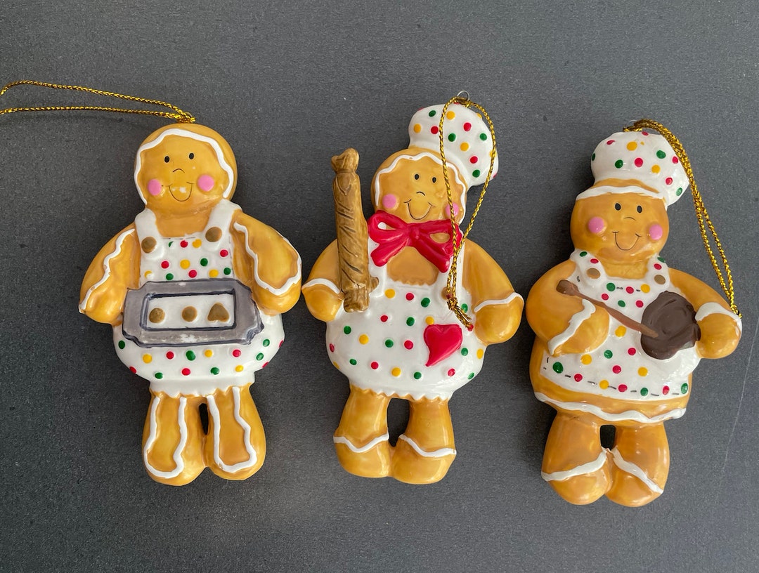 Buy Kurt Adler Gingerbread Baking Tray Rosy Red 4 inch Claydough Christmas Ornaments Set of 2 Online at Low Prices in India
