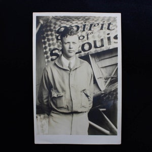 Vintage Photo of Charles Lindbergh Lindy visiting Oregon 1927. 10.5 x 7 inches. Original. Collector&#39;s item. Gift. Photograph