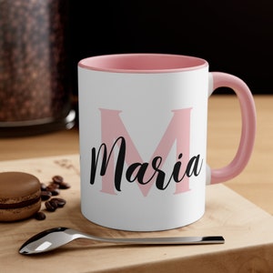 Customizable name mug, Name Mug, Personalized Name Mug, Monogram Mug, Custom Name Mug, Name Mug Gift, Initial Accent Mug, Personalized Name