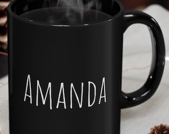 Customized black mug, Your Words Here Personalized Mug For Men & Women Birthday Gift, Custom Mug Gift, Personalized mug