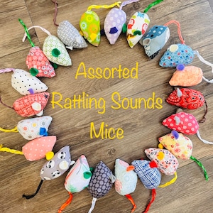 Rattle Sounds Mice, Assorted Style, Cute Cat Toy Variety Pack, Handmade Cat toy