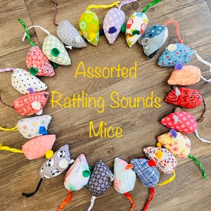 Rattle Sounds Mice, Assorted Style, Cute Cat Toy Variety Pack, Handmade Cat toy