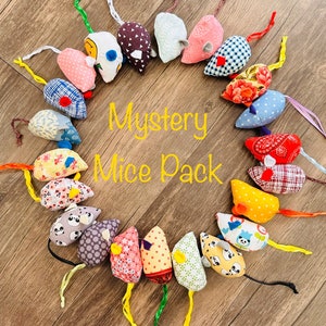 Soft Plush Organic Catnip Mice, Assorted Style Organic Catnip Toy Variety Pack, Handmade Organic cat toy