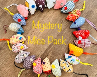 Soft Plush Organic Catnip Mice, Assorted Style Organic Catnip Toy Variety Pack, Handmade Organic cat toy