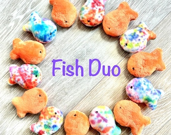 Handmade Catnip Fish Toys: Koi Goldfish Duo Cat Toy Set