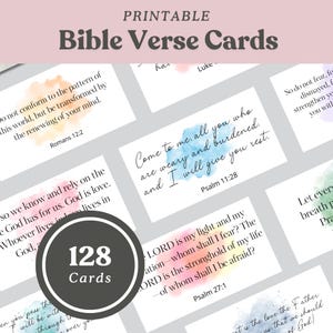 Cartes d'étude de la Bible, Cartes bibliques imprimables, Cartes tableau de prières, Cartes versets bibliques, Cartes bibliques, Verset à mémoire de la Bible, Mémoire d'Écritures saintes