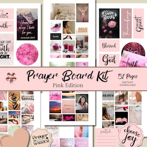 Tableau de prière rose à imprimer, Cartes de versets bibliques War Room, Cartes de prières murales, Journal de prières, Agenda religieux, Versets de la Bible