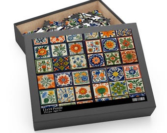 Colorful Floral Puzzle: Family Game Night, Hobby Time (120, 252, 500-Piece)