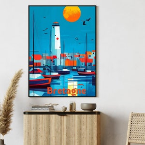 Cartel minimalista de Bretaña | Póster decorativo | Cartel minimalista | decoración de paredes | Decoración de carteles