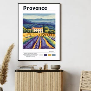 Póster minimalista de Provenza #3 |  Póster decorativo |  Cartel minimalista |  Decoración de paredes |  cartel decorativo