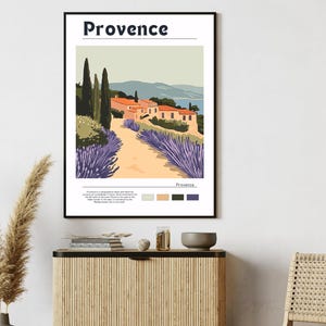 Póster minimalista de Provenza #2 |  Póster decorativo |  Cartel minimalista |  Decoración de paredes |  cartel decorativo
