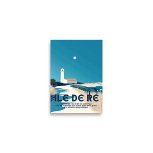 Cartel minimalista de la Isla de Ré | Cartel de viaje | Cartel minimalista | Decoración de pared