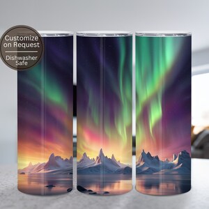 Northern Lights 20oz Tumbler Aurora Borealis Night Sky Design Celestial Drinkware Perfect Stargazer Gift Cosmic Vibes Nature Lover Accessory