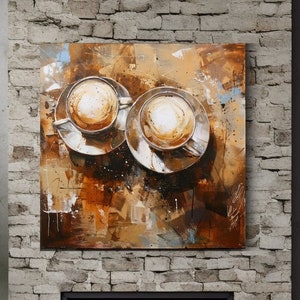 Morning Coffee Wall Art Coffee Decor Coffee Canvas Coffee Bar Decor Kitchen Wall Art Coffee Art Print Cafe Decor Coffee Painting
