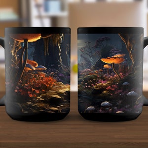 Evergreen world of a fantasy forest 3 Mug, Evergreen mug, Forest mug, Forest lover Gift for her, Mug with name, Custom Mug