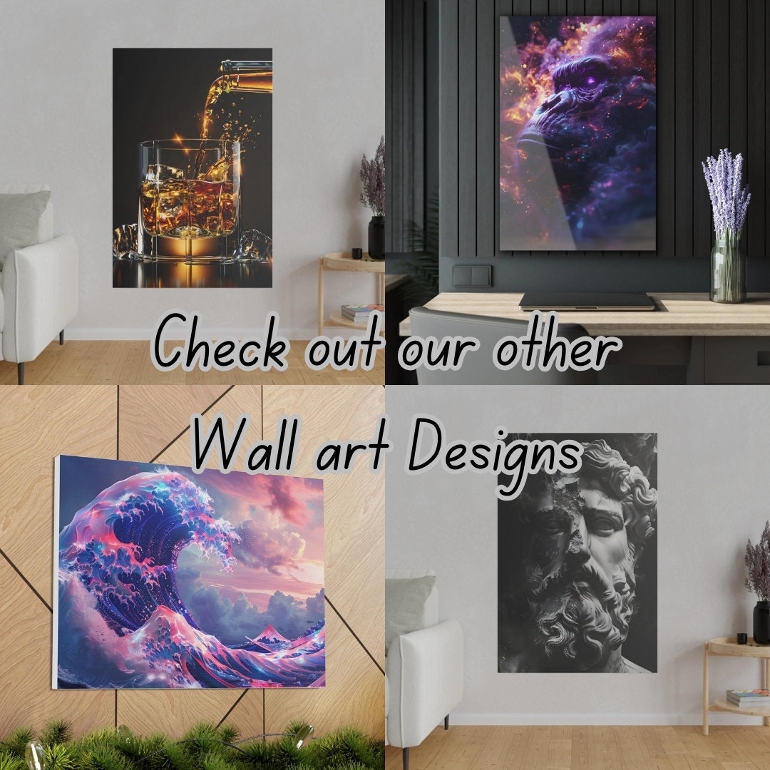 Mythical Colorful Dragon Acrylic Wall Decor Vibrant Fantasy Art Home ...