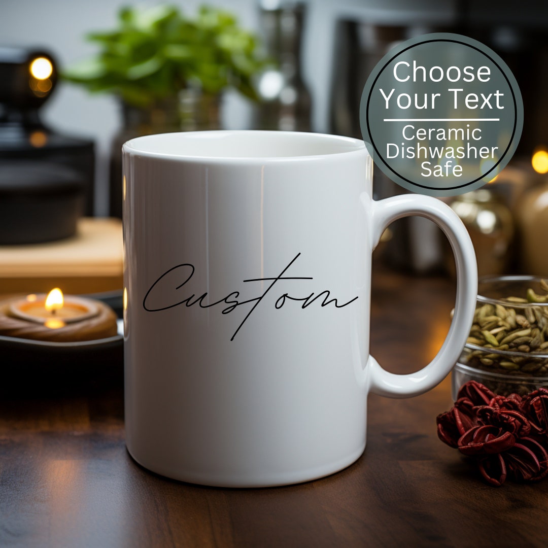 Custom Coffee Mug With Text Custom Personalized Gift Mugs Custom Text