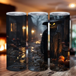 Scary Halloween Scarecrow Tumbler | 20oz Straight Tumbler, Perfect Gift, Teacher gift