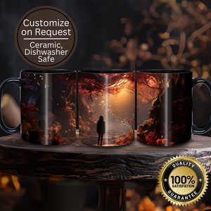 Evergreen World Forest Mug Evergreen Dreamy Fantasy Forest Mugs Forest Coffee Mug gift for her Nature Mug gift for her Fall Mug