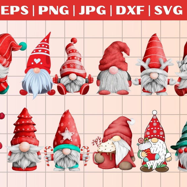 Christmas Gnome Bundle SVG, Christmas Decor, Christmas Gnome Ornaments Svg, Gnomes Sign, Laser Cut, Glowforge Svg, Files for CriCut