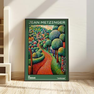 Landscape 1924 – Jean Metzinger print / poster – cubist landscape, le cubisme, 1920s french art, geometric wall decor, mid modern abstract