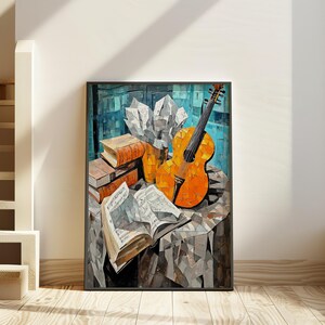Louis Marcoussis inspired art poster - abstract cubism print - modern cubism print - geometric modern poster - contemporary cubist artwork