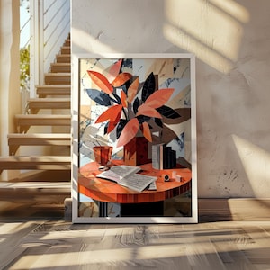 Louis Marcoussis inspired art poster - abstract cubism print - modern cubism print - geometric modern poster - contemporary cubist artwork