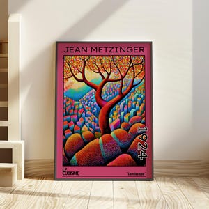 Landscape 1924 – Jean Metzinger print / poster – cubist landscape, le cubisme, 1920s french art, geometric wall decor, mid modern abstract
