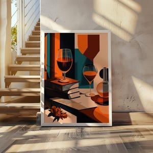 Louis Marcoussis inspired art poster - abstract cubism print - modern cubism print - geometric modern poster - contemporary cubist artwork