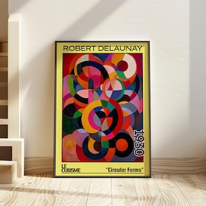 Circular Forms 1930 - Robert Delaunay print / poster - Orphism, abstract circles, geometric modern decor, vibrant art, French avant-garde