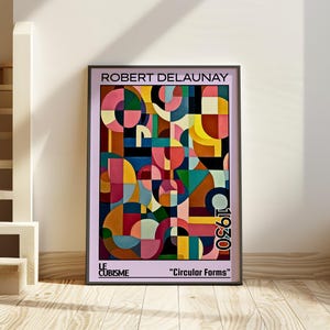 Circular Forms 1930 - Robert Delaunay print / poster - Orphism, abstract circles, geometric modern decor, vibrant art, French avant-garde
