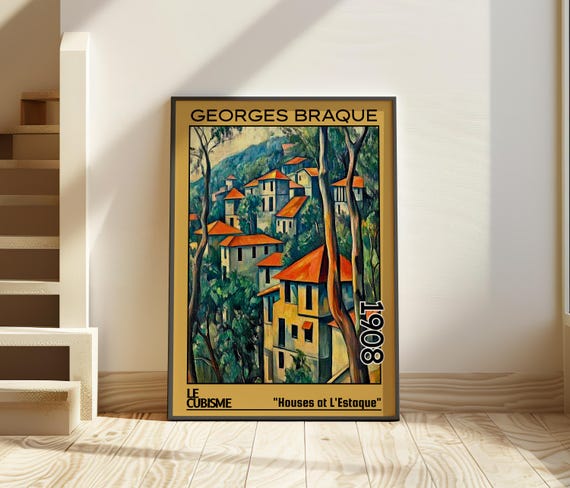 レスタックの住宅 1908年 – ジョルジュ・ブラック 版画 / ポスター