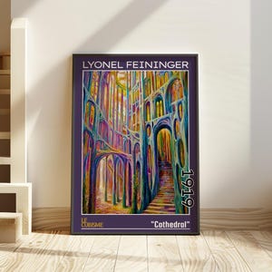 Cathedral 1919 – Lyonel Feininger print / poster – Bauhaus cubism, abstract cathedral wall art, expressionist architectural decor le cubisme