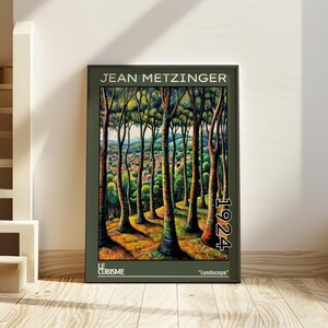 Landscape 1924 – Jean Metzinger print / poster – cubist landscape, le cubisme, 1920s french art, geometric wall decor, mid modern abstract