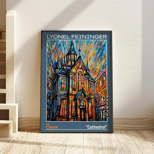 Cathedral 1919 – Lyonel Feininger print / poster – Bauhaus cubism, abstract cathedral wall art, expressionist architectural decor le cubisme