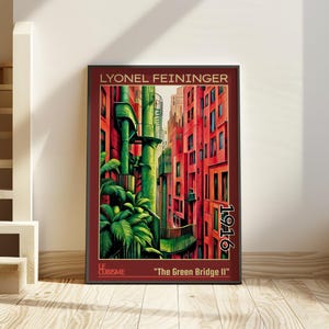 The Green Bridge II 1916 – Lyonel Feininger print / poster – cubist bridge art, german expressionism angular modernist wall decor le cubisme
