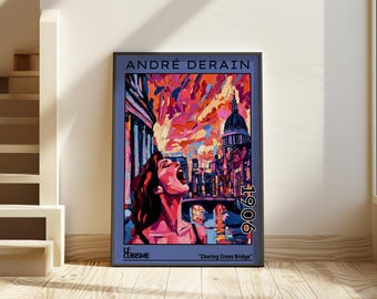 アンドレ・ドラン チャリング・クロス橋 ロンドン 1906年 手描き油彩