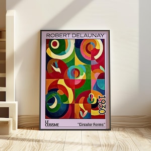 Circular Forms 1930 - Robert Delaunay print / poster - Orphism, abstract circles, geometric modern decor, vibrant art, French avant-garde