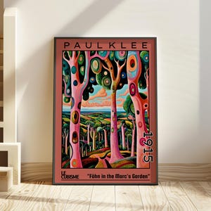 Föhn in the Marc&#39;s Garden 1915 - Paul Klee print / poster - abstract architecture, German cubism artwork, Bauhaus-inspired deco, art nouveau